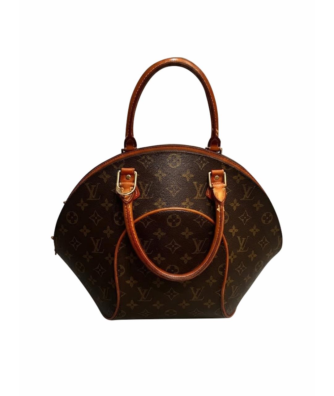 LOUIS VUITTON Коричневая кожаная сумка с короткими ручками, фото 1