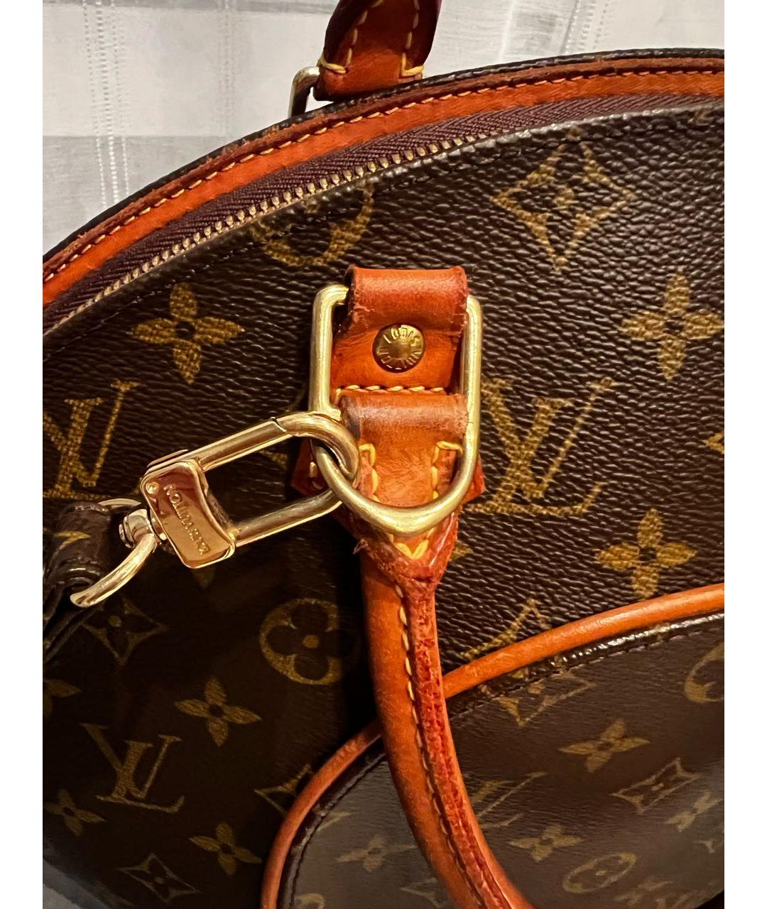 LOUIS VUITTON Коричневая кожаная сумка с короткими ручками, фото 5