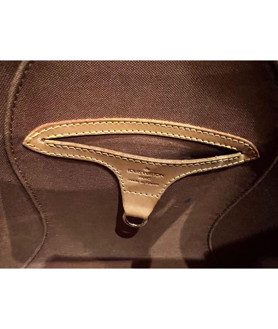 LOUIS VUITTON Коричневая кожаная сумка с короткими ручками, фото 2