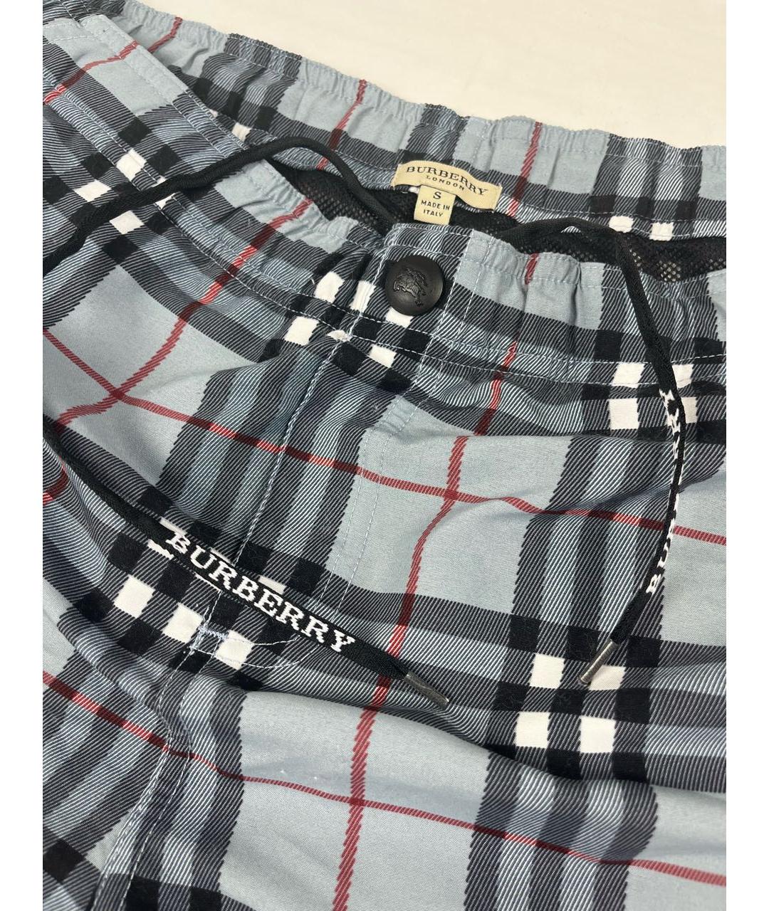 BURBERRY Серые полиэстеровые шорты, фото 3