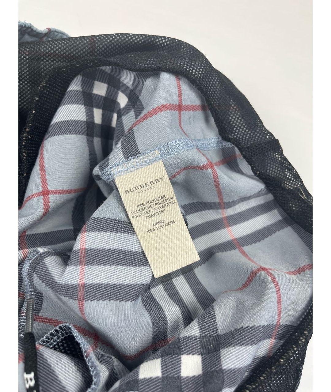 BURBERRY Серые полиэстеровые шорты, фото 5