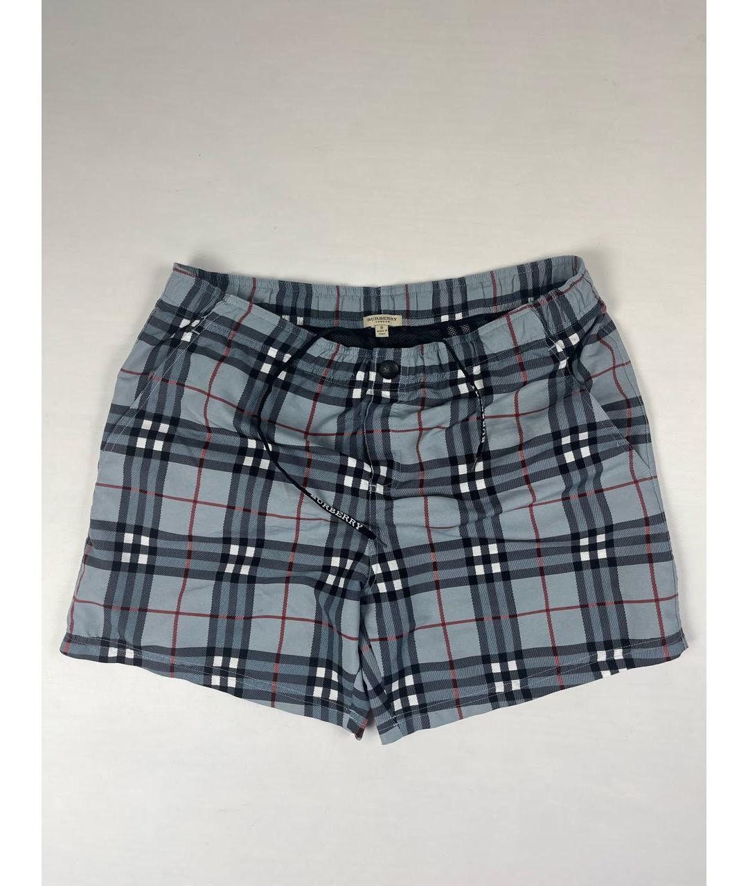 BURBERRY Серые полиэстеровые шорты, фото 7