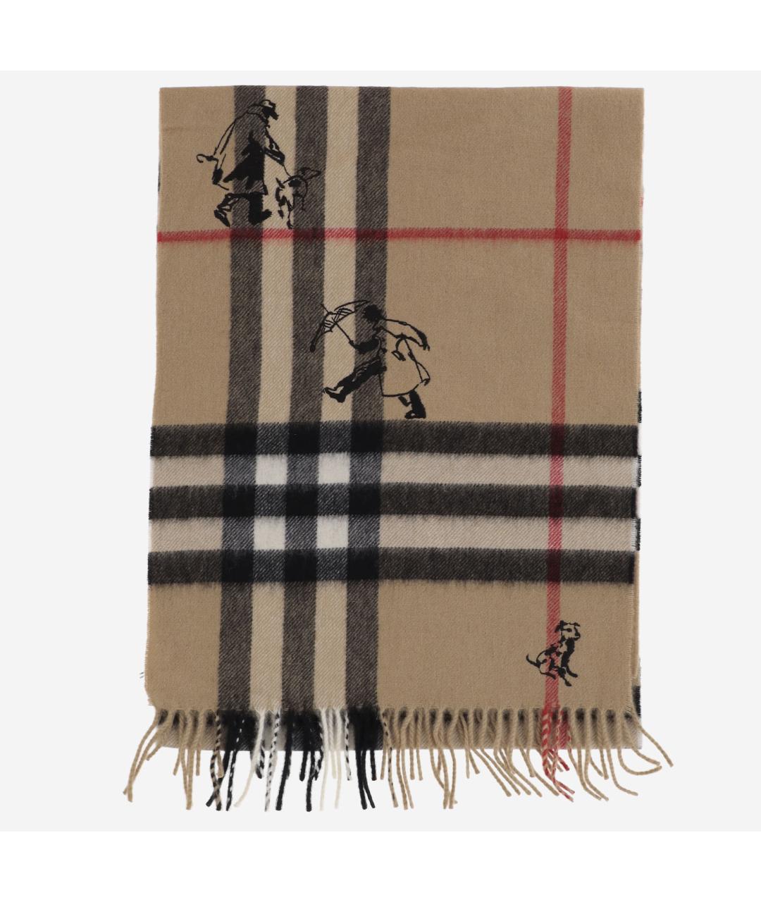 BURBERRY Бежевый кашемировый шарф, фото 4