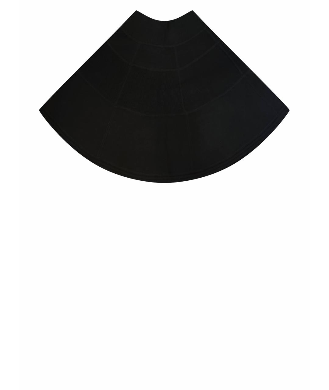 DIANE VON FURSTENBERG Черная шерстяная юбка мини, фото 1