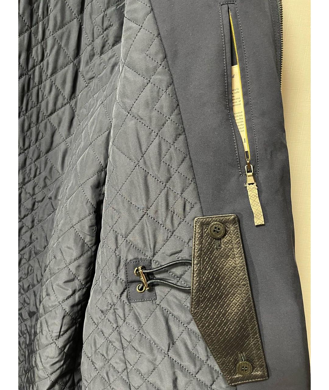 CANALI Темно-синяя полиэстеровая куртка, фото 4