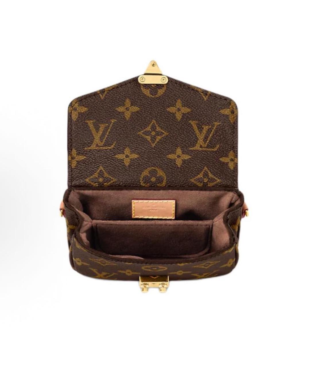 LOUIS VUITTON Коричневая кожаная сумка через плечо, фото 4