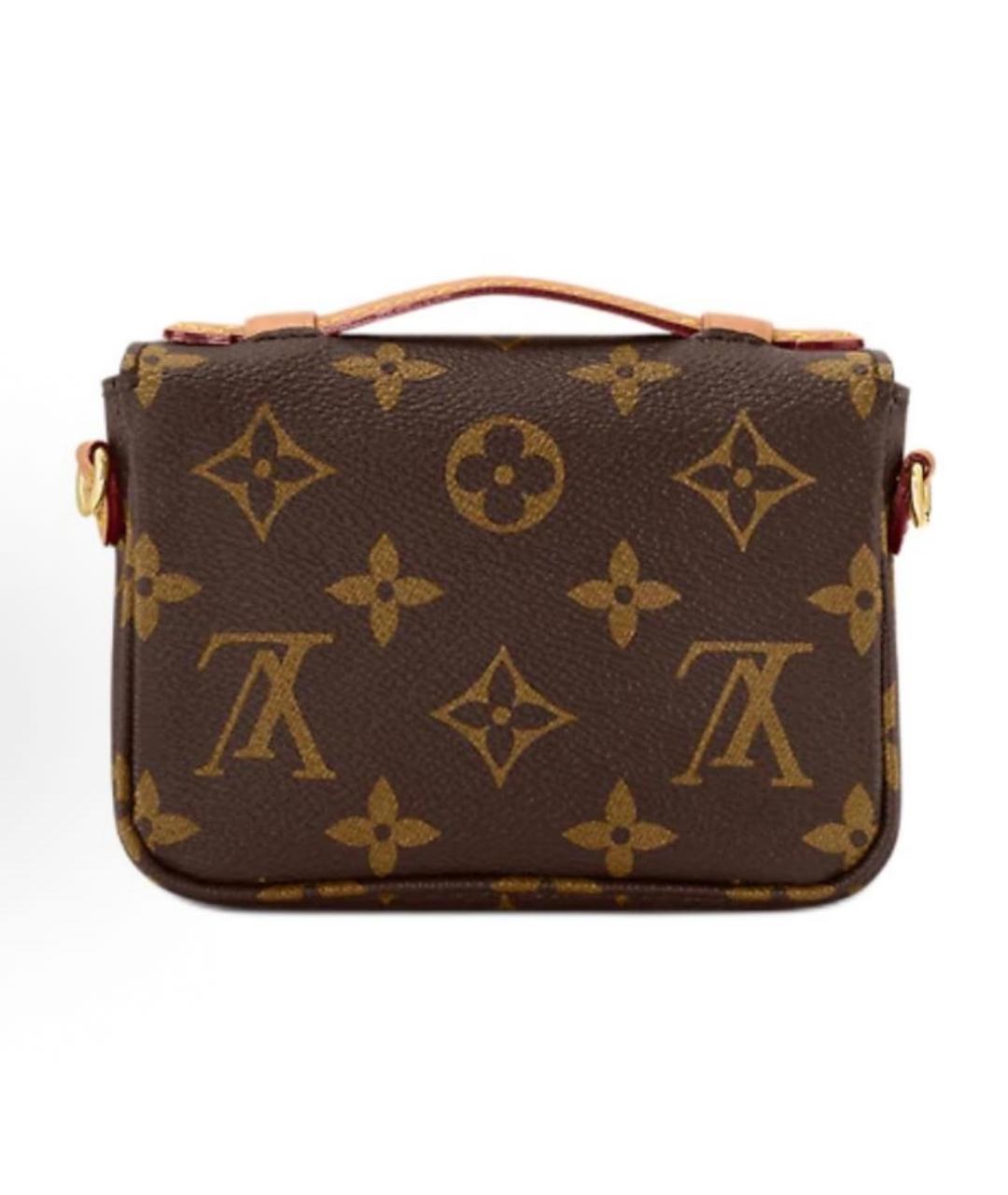 LOUIS VUITTON Коричневая кожаная сумка через плечо, фото 3