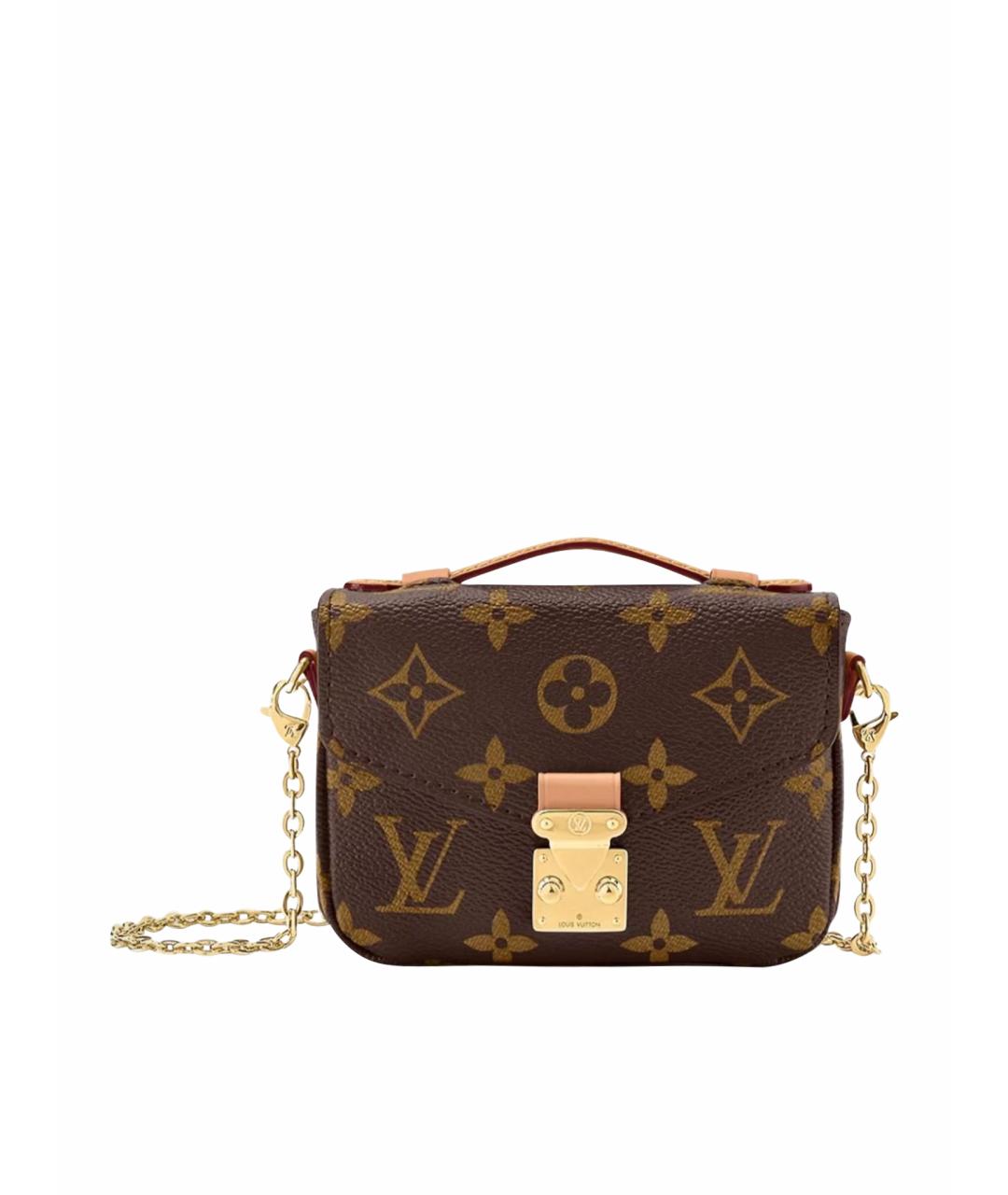 LOUIS VUITTON Коричневая кожаная сумка через плечо, фото 1