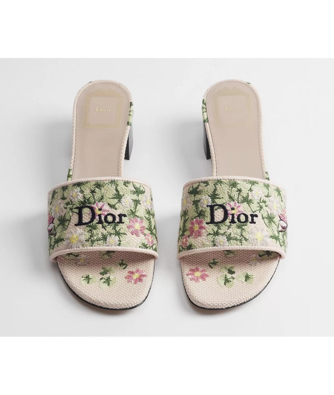 CHRISTIAN DIOR Бежевые мюли, фото 3