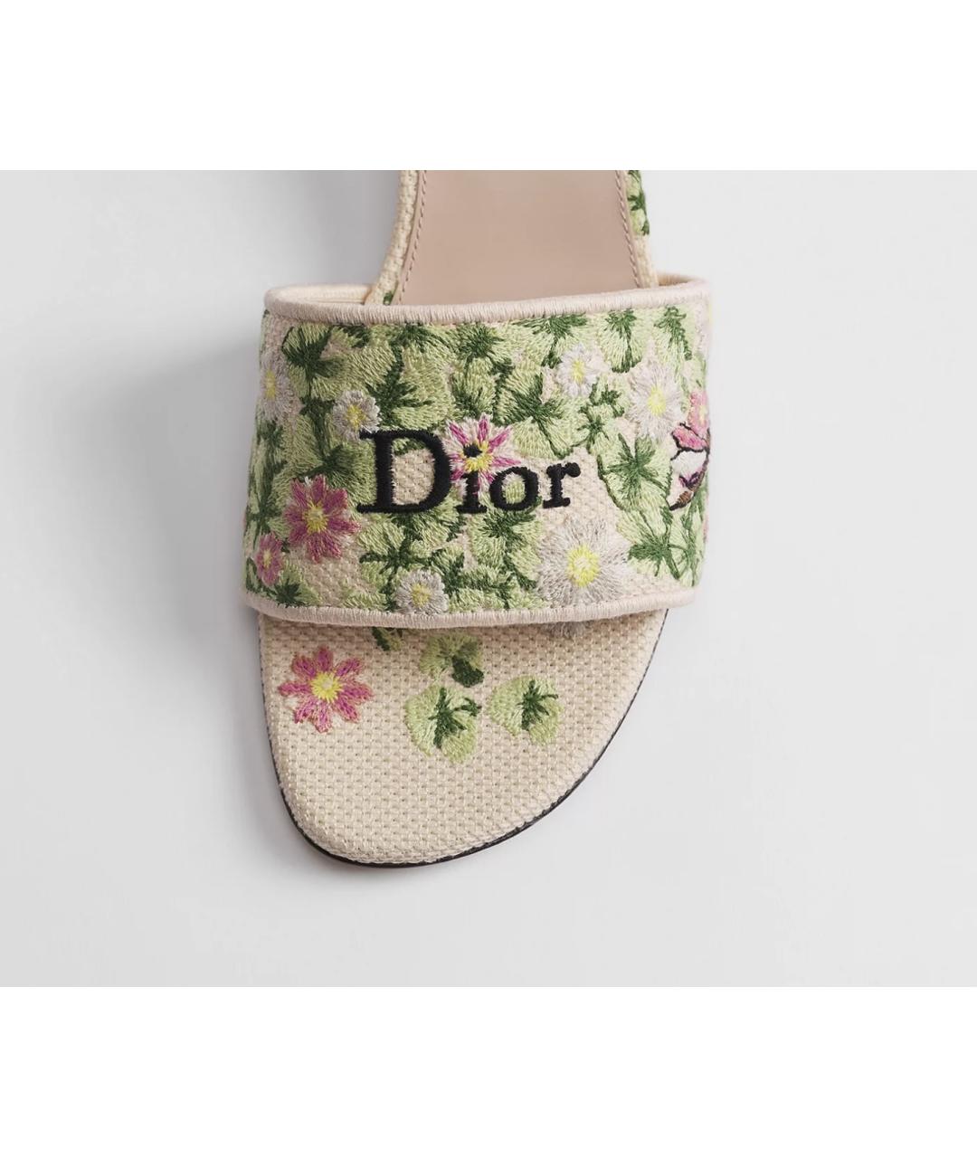 CHRISTIAN DIOR Бежевые мюли, фото 2