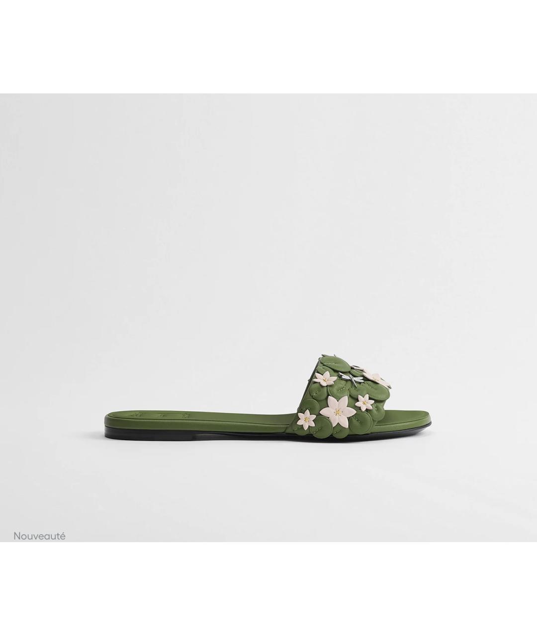 CHRISTIAN DIOR Зеленые шлепанцы, фото 4