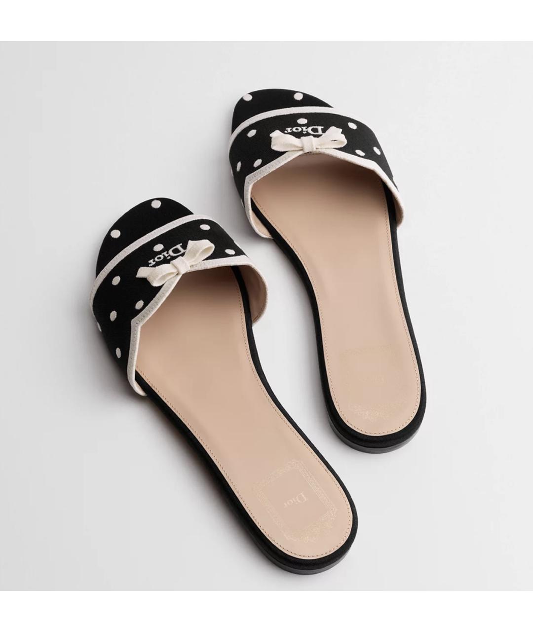 CHRISTIAN DIOR Черные шлепанцы, фото 2