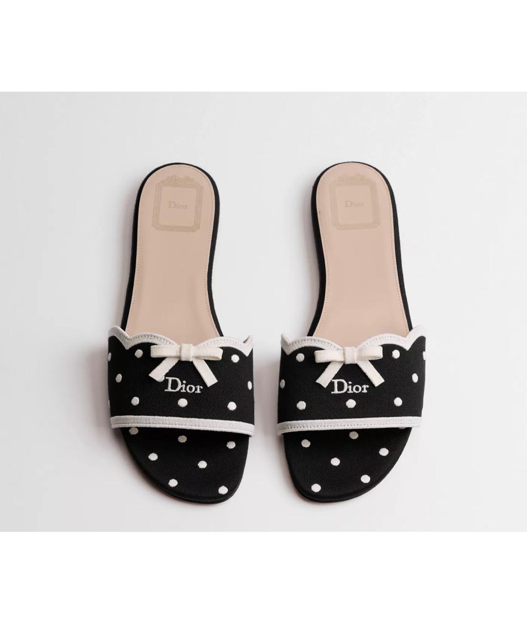 CHRISTIAN DIOR Черные шлепанцы, фото 3