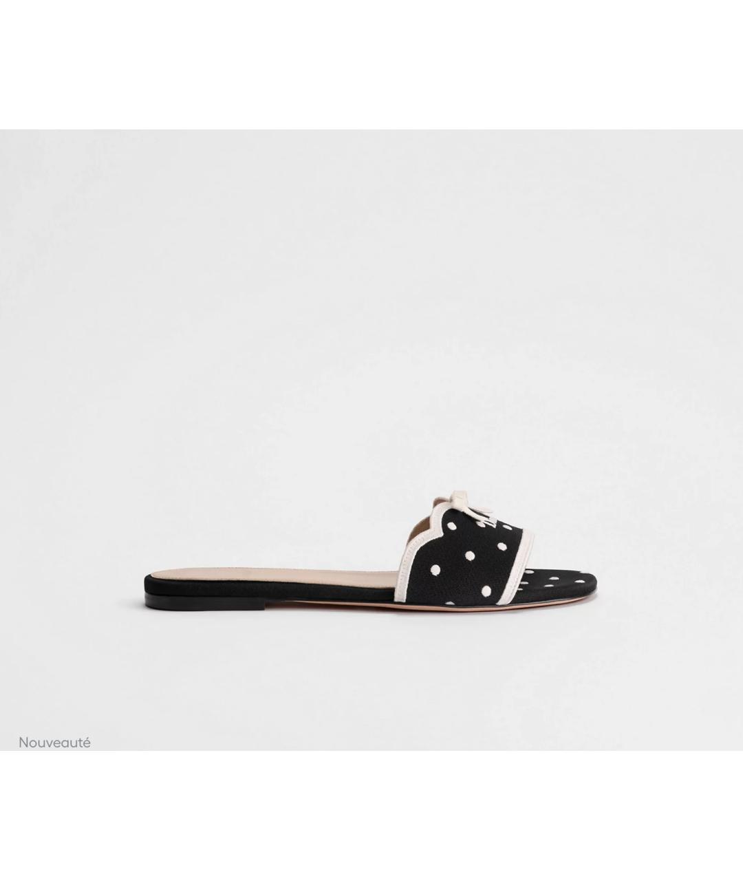 CHRISTIAN DIOR Черные шлепанцы, фото 4