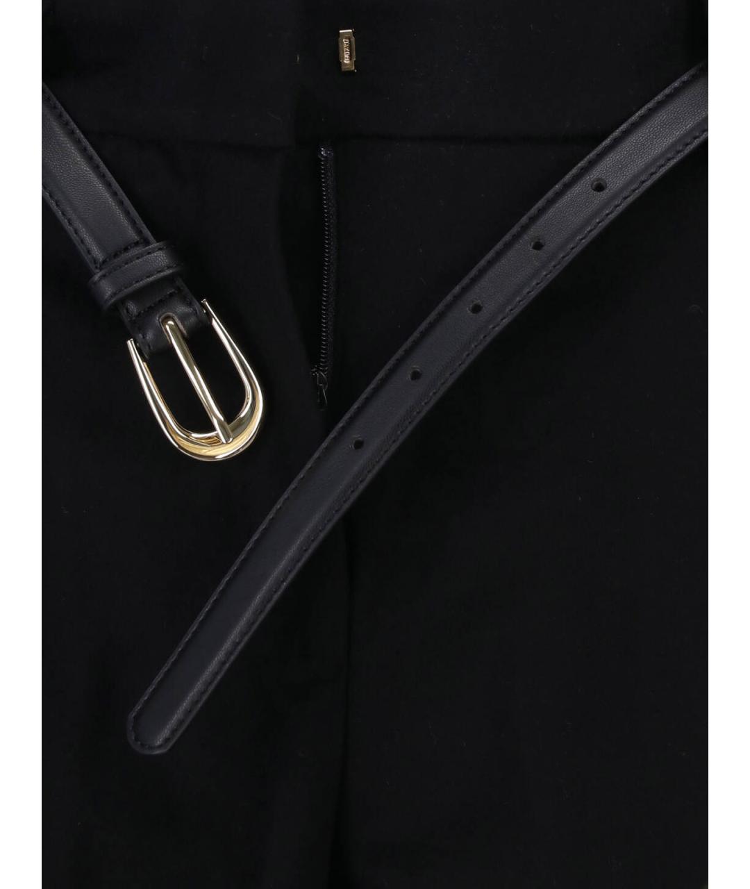 MAX MARA Черные шерстяные прямые брюки, фото 4