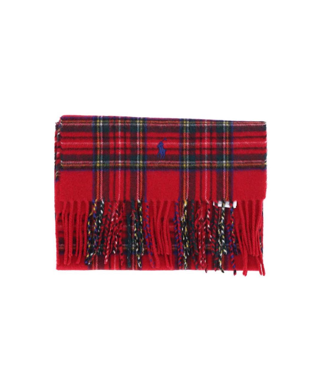 POLO RALPH LAUREN Красный шерстяной шарф, фото 2