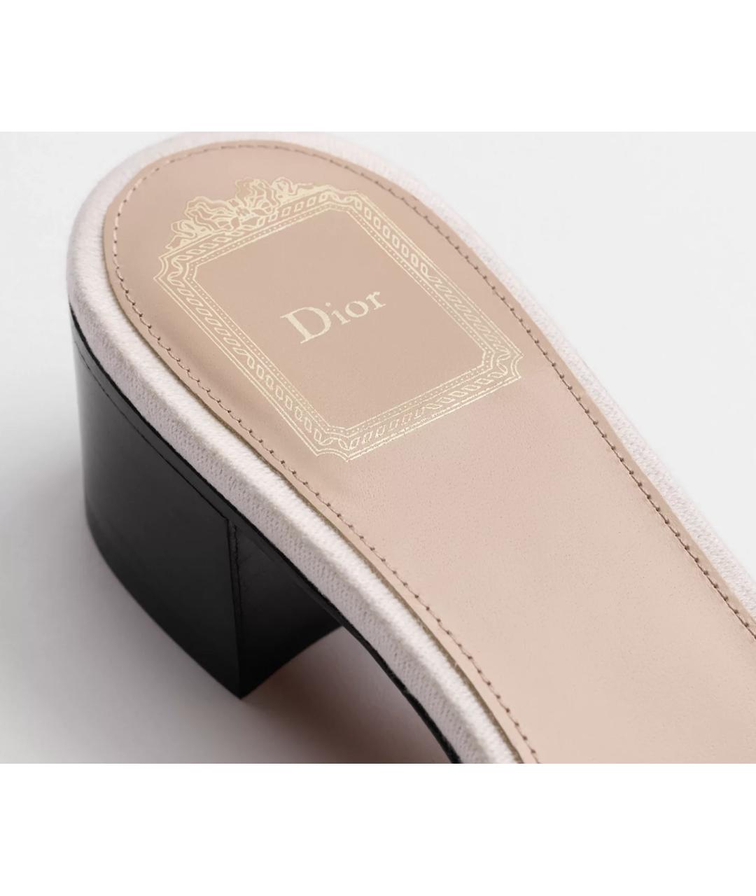CHRISTIAN DIOR Белые мюли, фото 2