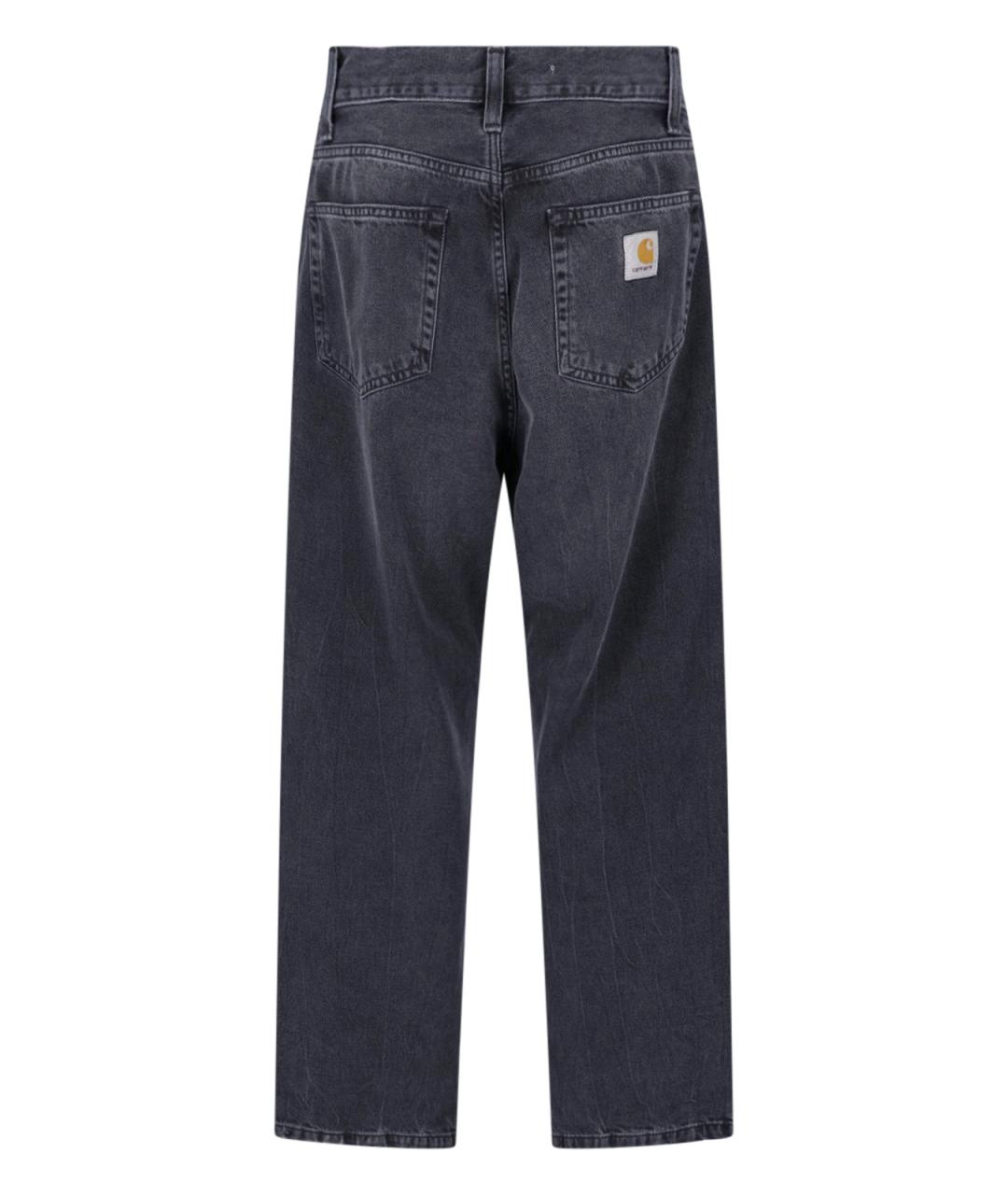 CARHARTT WIP Черные хлопковые прямые джинсы, фото 2