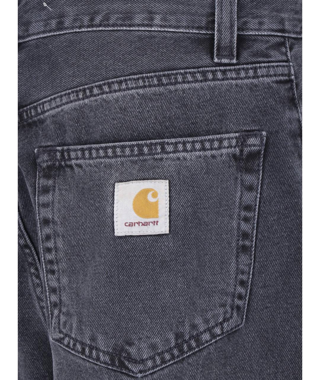CARHARTT WIP Черные хлопковые прямые джинсы, фото 5