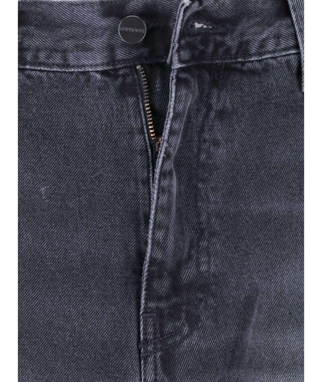 CARHARTT WIP Черные хлопковые прямые джинсы, фото 4