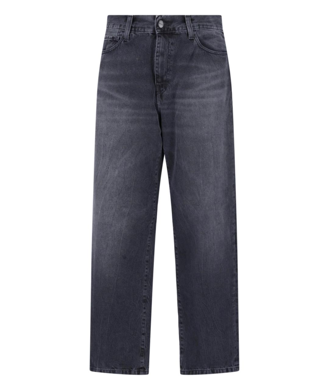 CARHARTT WIP Черные хлопковые прямые джинсы, фото 1