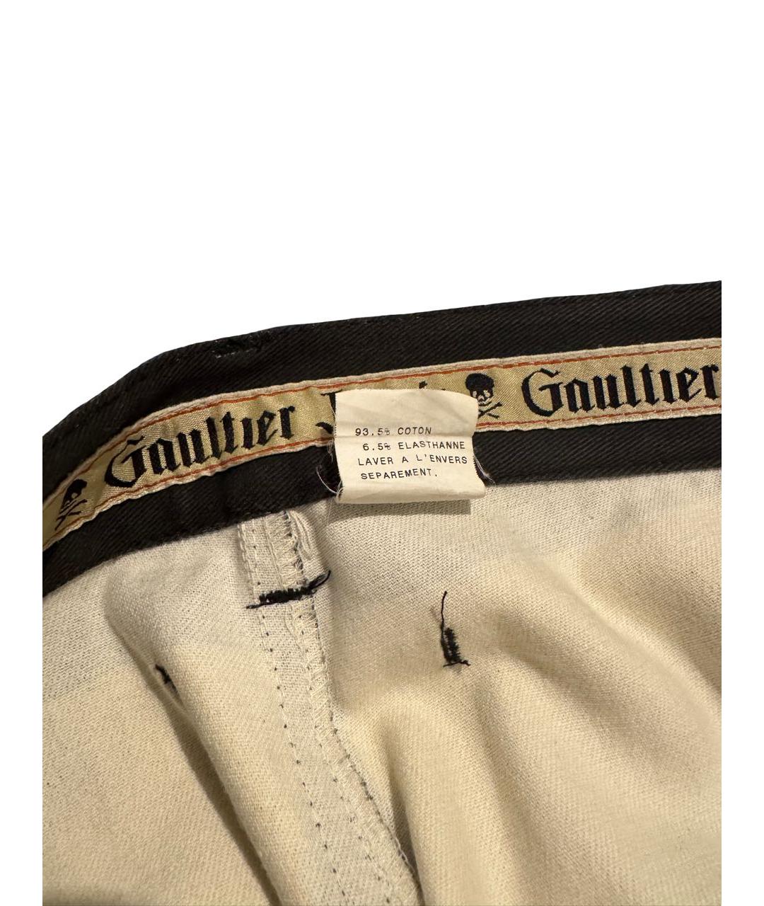 JEAN PAUL GAULTIER Черные прямые джинсы, фото 6