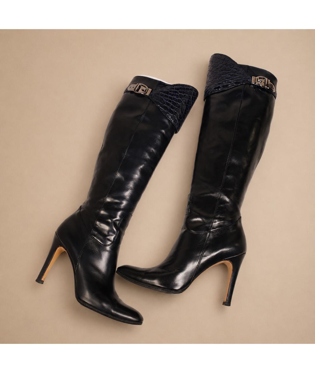 GUCCI Черные кожаные сапоги, фото 8
