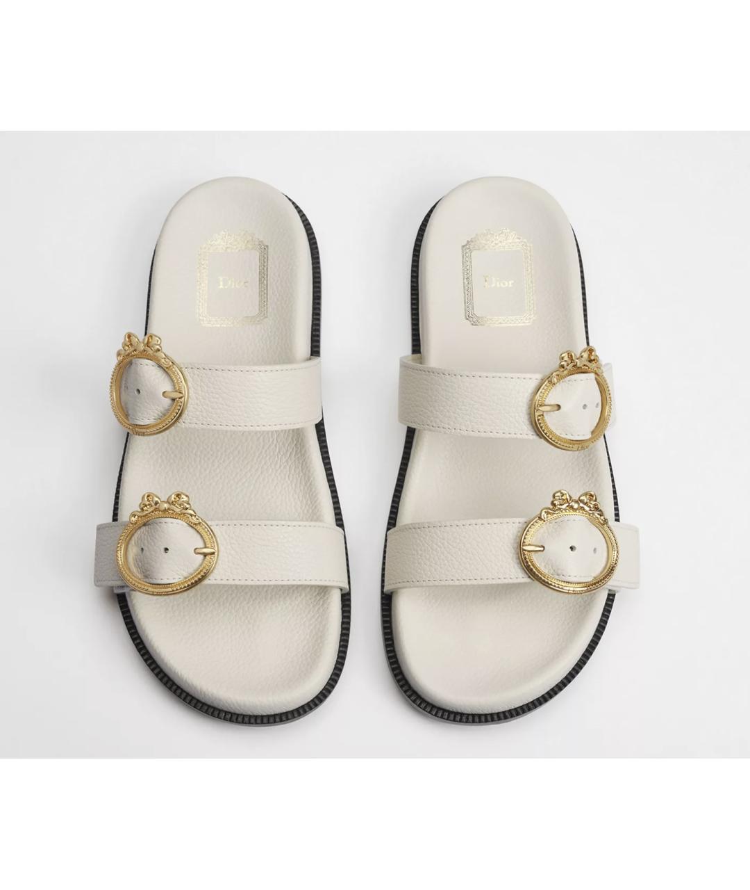 CHRISTIAN DIOR Белые сабо, фото 3
