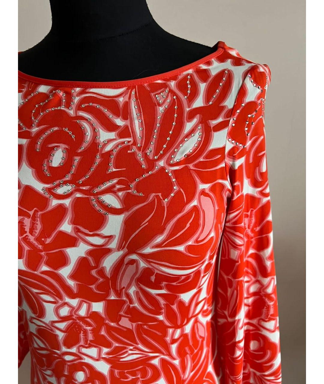 BLUMARINE Красное вискозное повседневное платье, фото 5