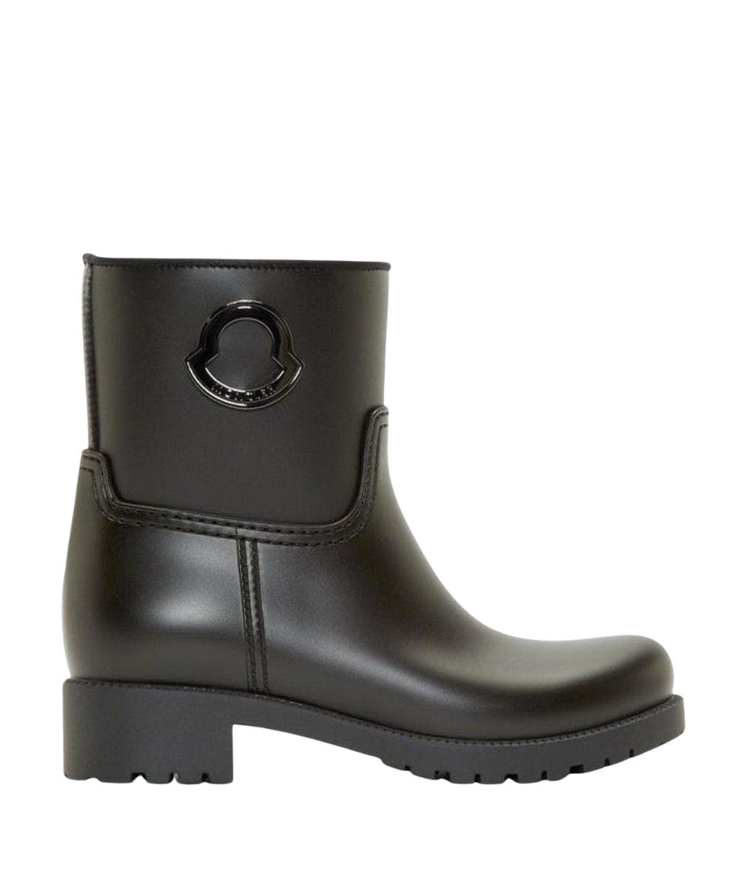 MONCLER Черные резиновые сапоги, фото 1
