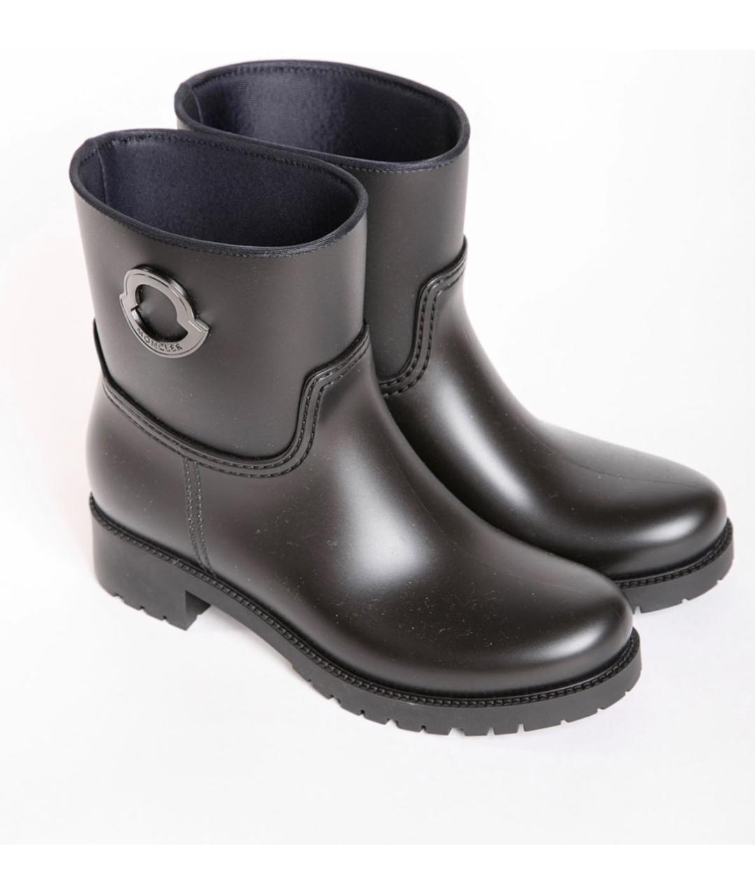 MONCLER Черные резиновые сапоги, фото 3