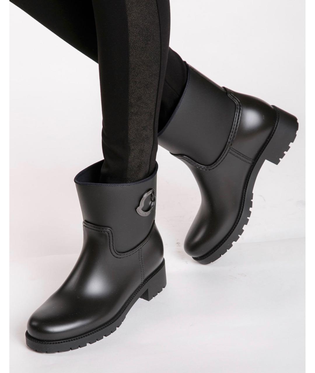 MONCLER Черные резиновые сапоги, фото 2