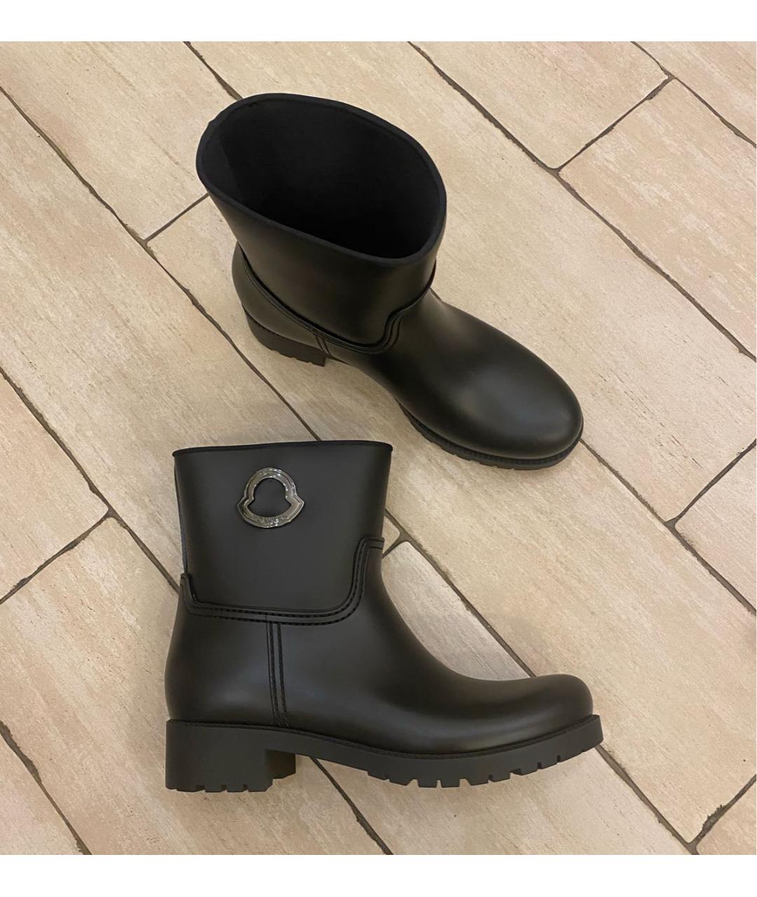 MONCLER Черные резиновые сапоги, фото 6