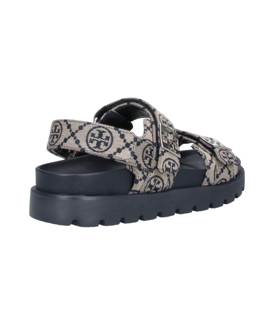 TORY BURCH Синие кожаные босоножки, фото 4