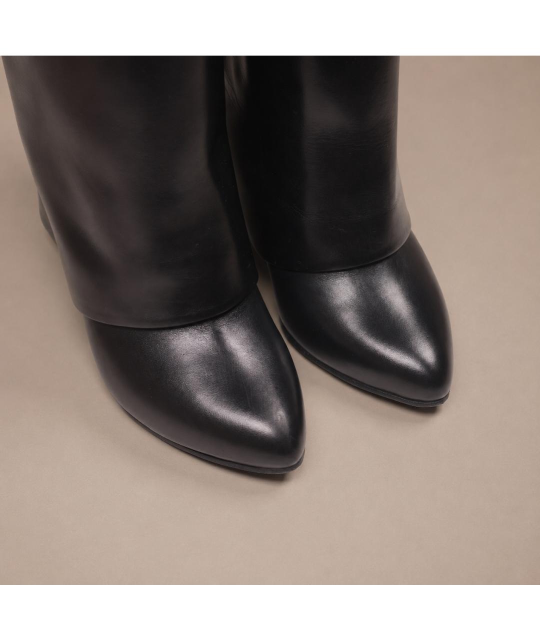 GIVENCHY Черные кожаные сапоги, фото 9
