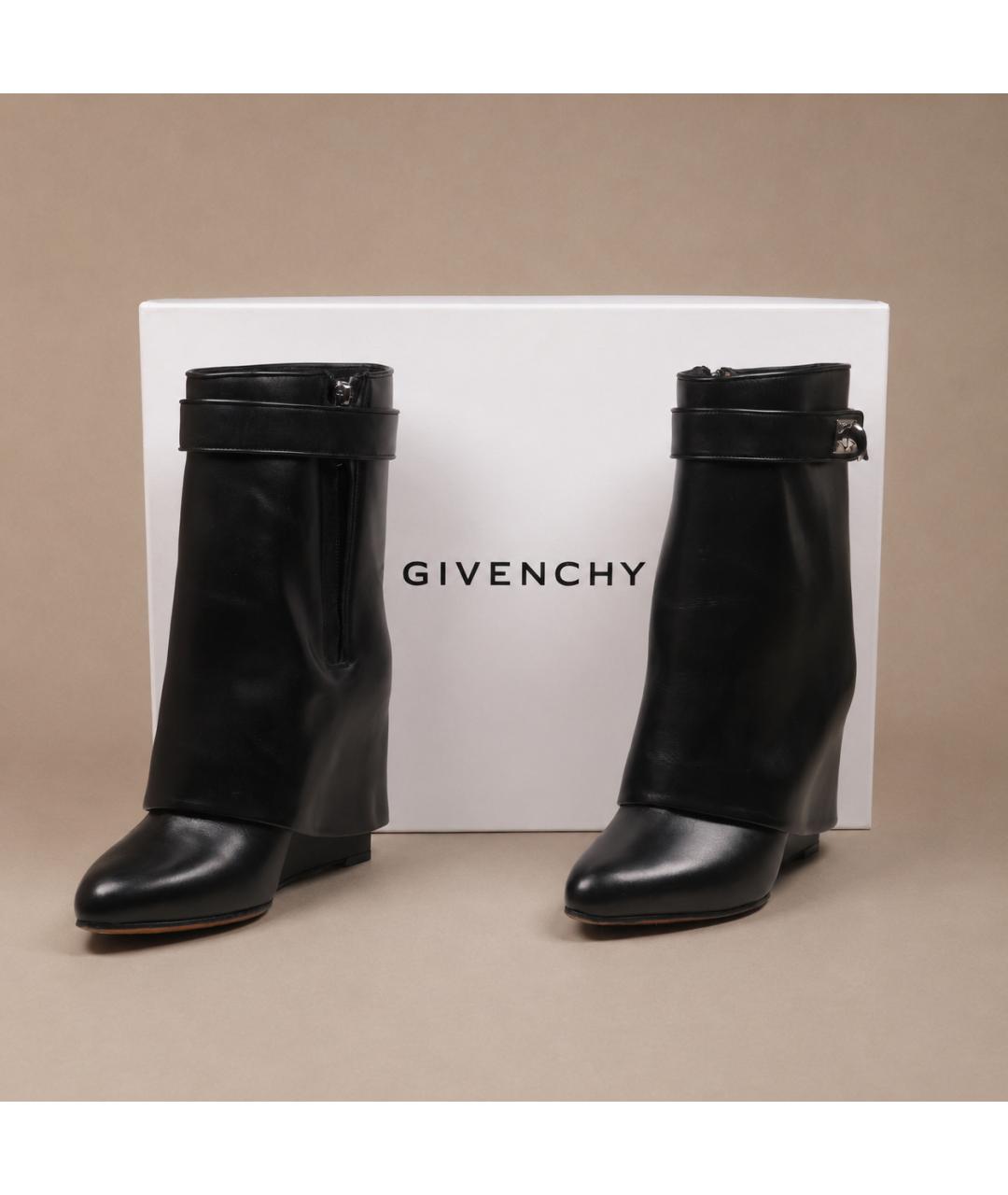 GIVENCHY Черные кожаные сапоги, фото 4