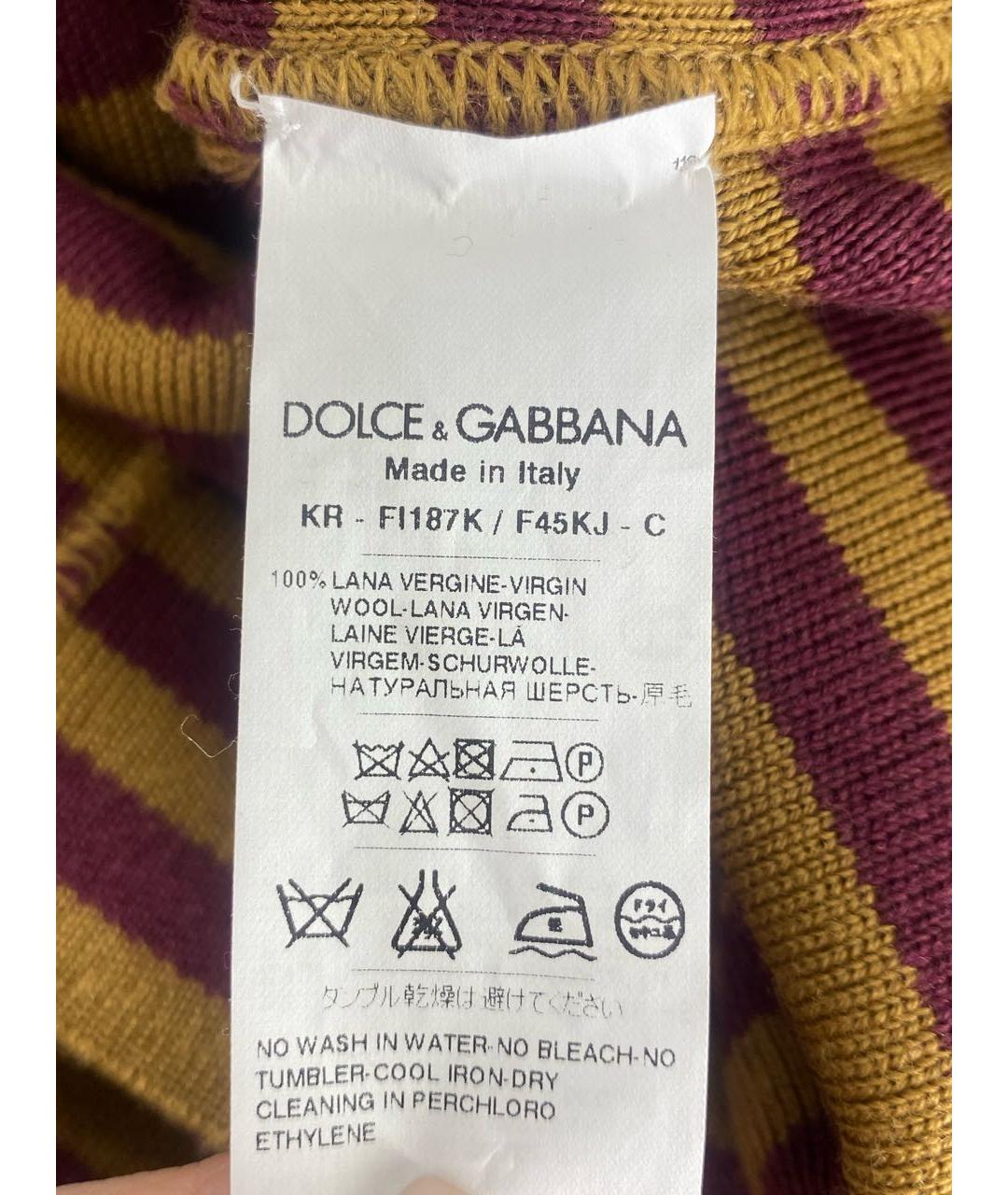 DOLCE&GABBANA Мульти шерстяное повседневное платье, фото 4