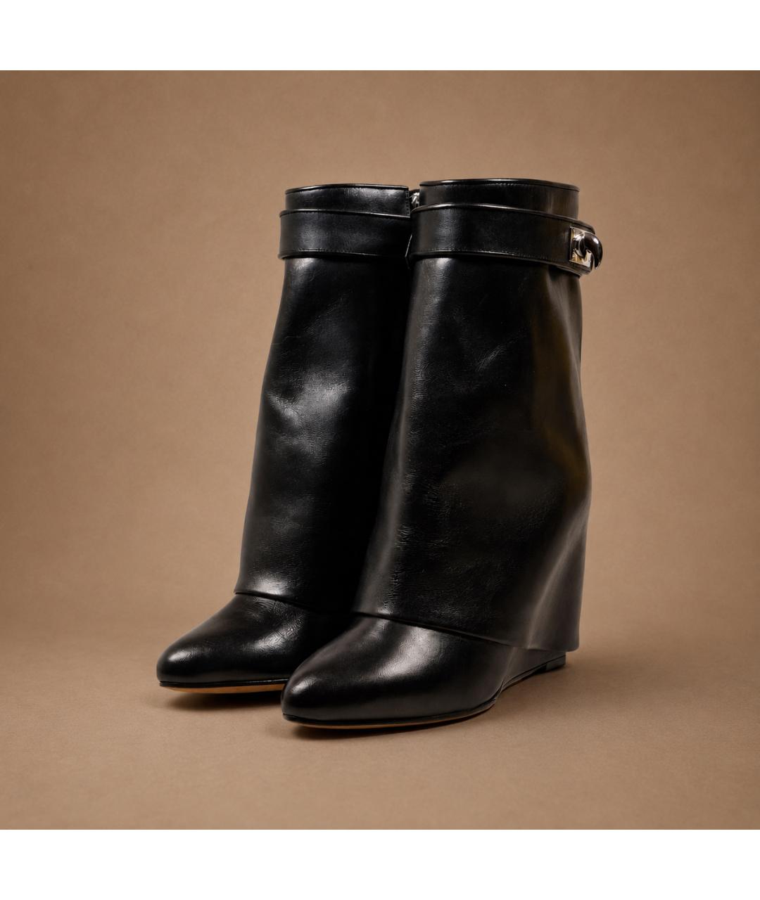 GIVENCHY Черные кожаные сапоги, фото 3