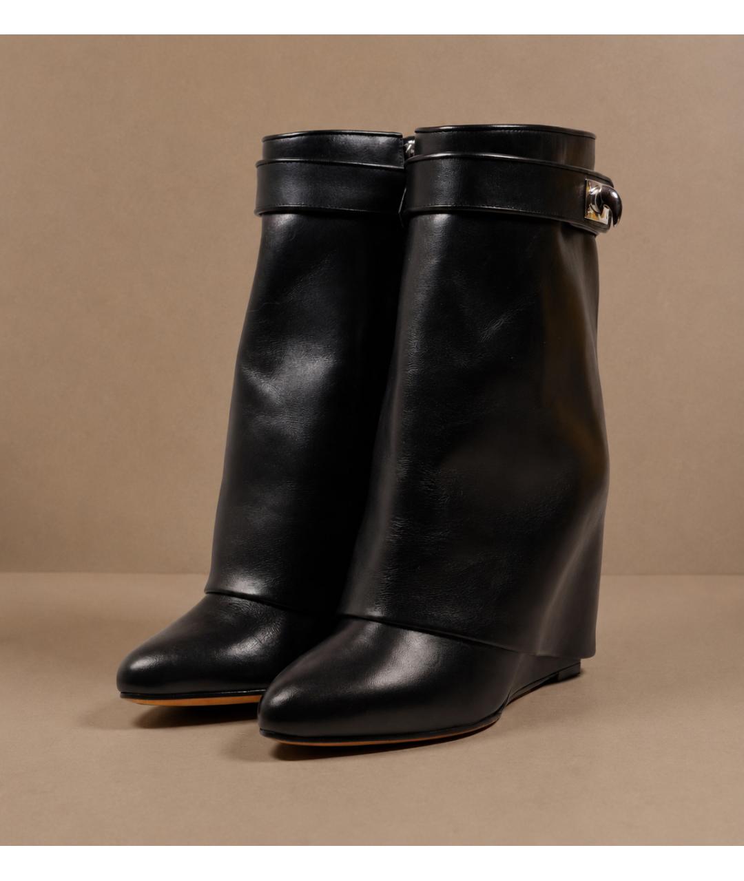 GIVENCHY Черные кожаные сапоги, фото 4