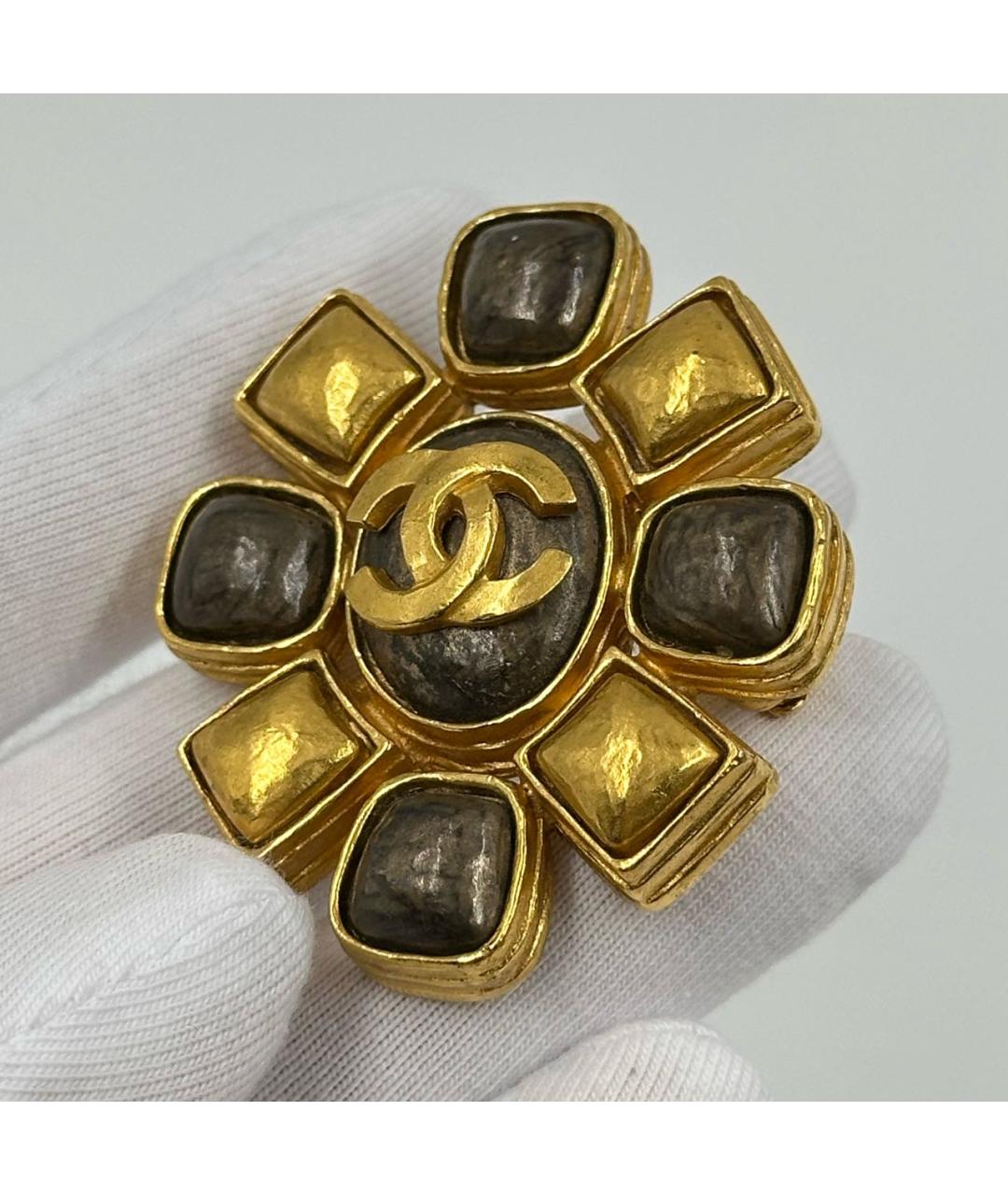 CHANEL Золотая позолоченная булавка / брошь, фото 3