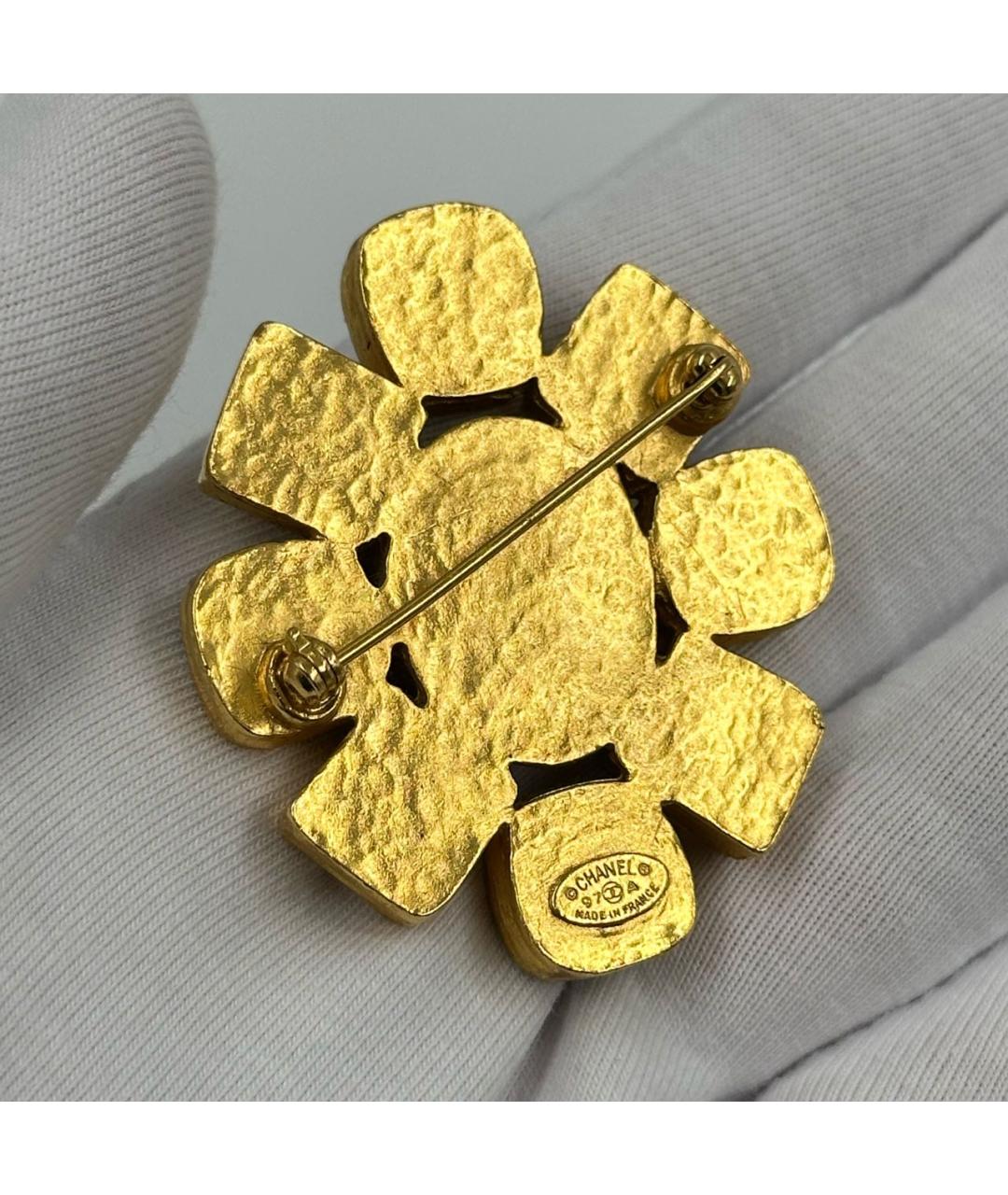 CHANEL Золотая позолоченная булавка / брошь, фото 4