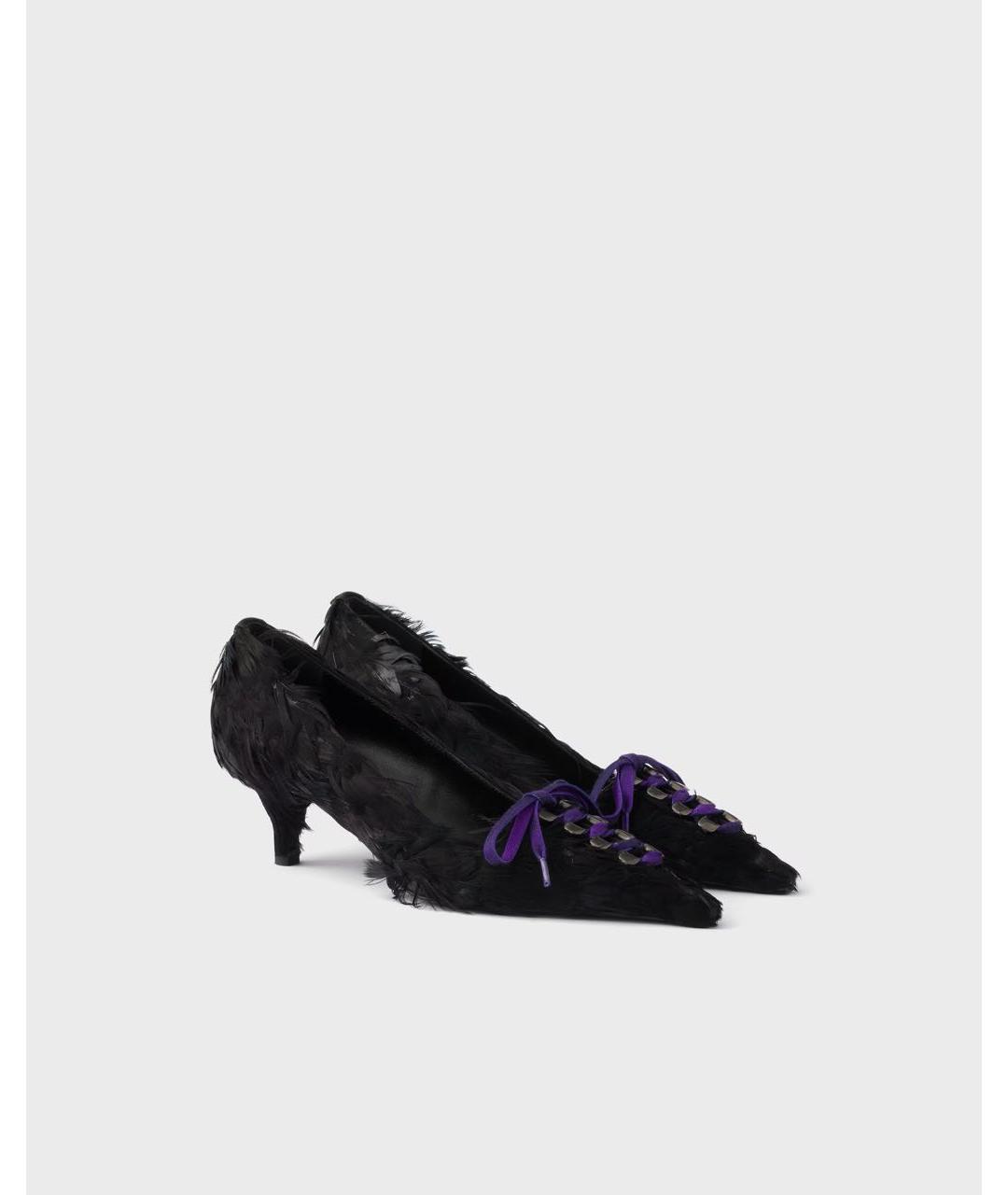 PRADA Черные текстильные туфли, фото 2