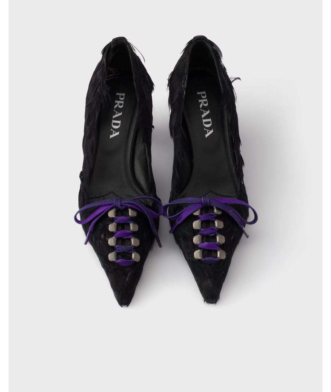 PRADA Черные текстильные туфли, фото 3