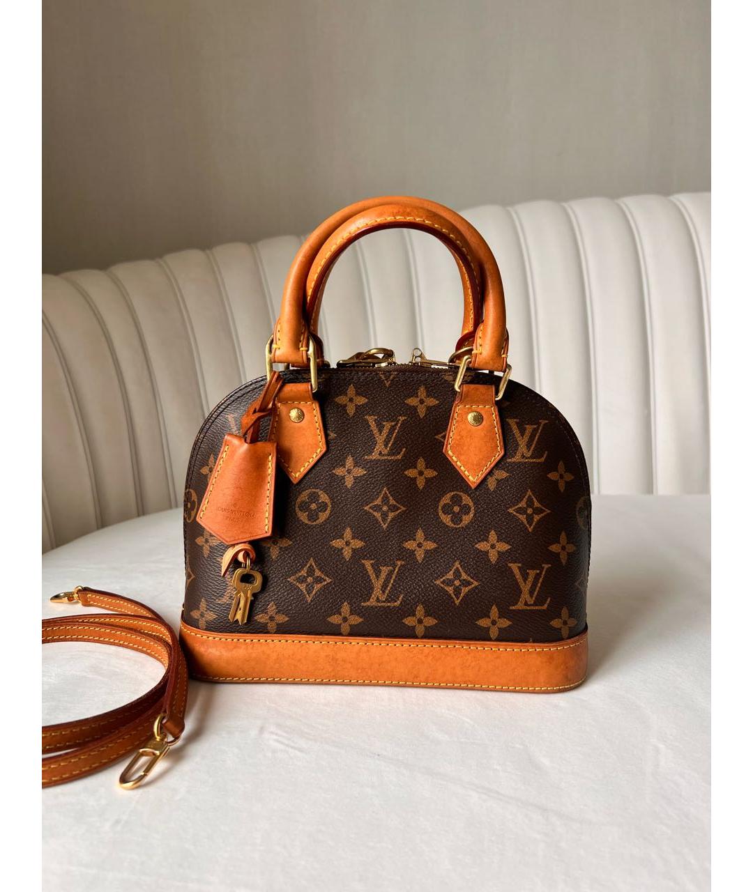 LOUIS VUITTON Коричневая сумка через плечо из канвы, фото 4