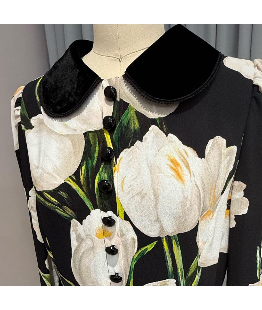 DOLCE&GABBANA Мульти креповое платье, фото 3