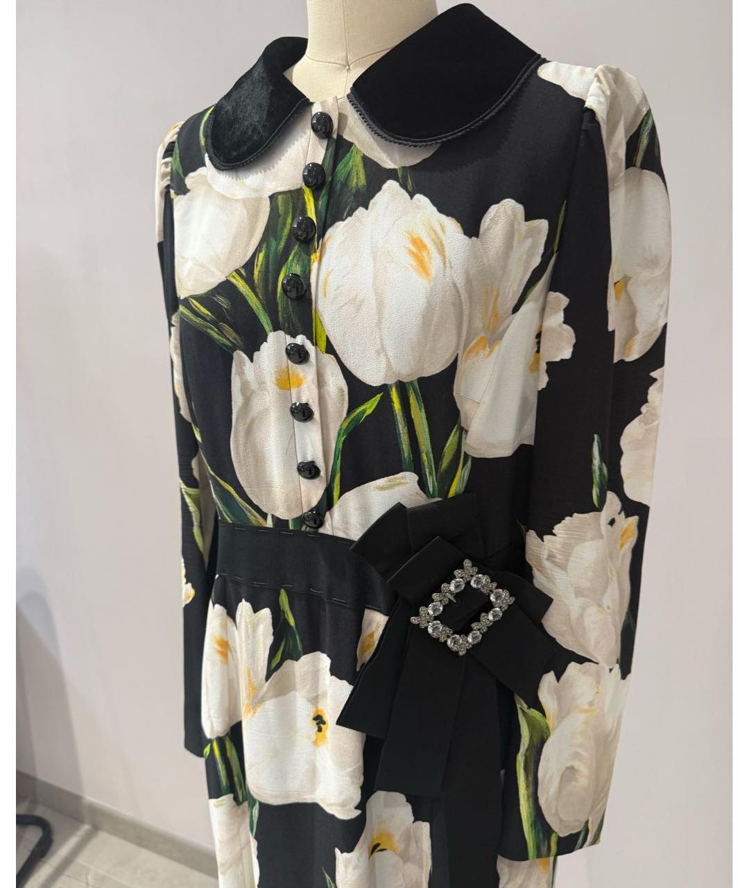 DOLCE&GABBANA Мульти креповое платье, фото 5