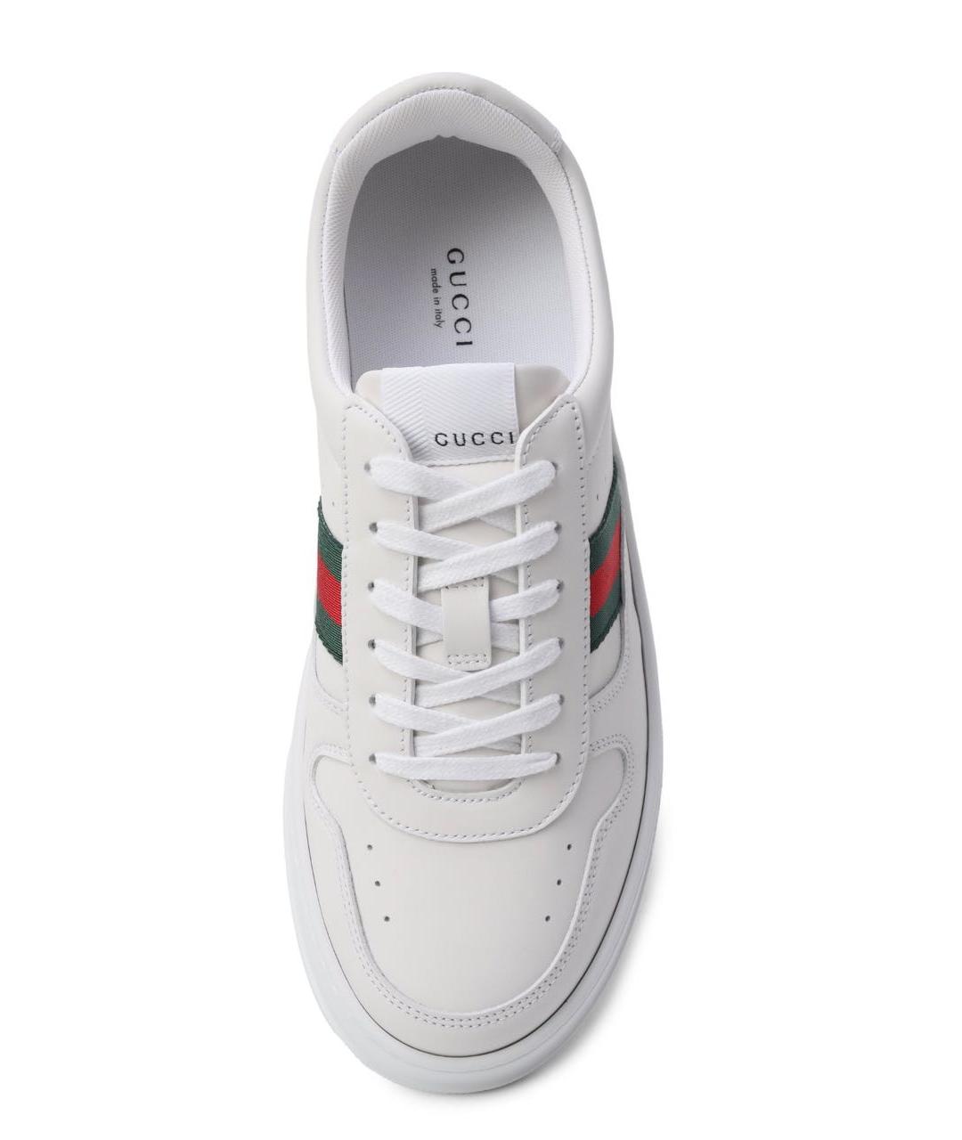GUCCI Белые кожаные кеды, фото 3