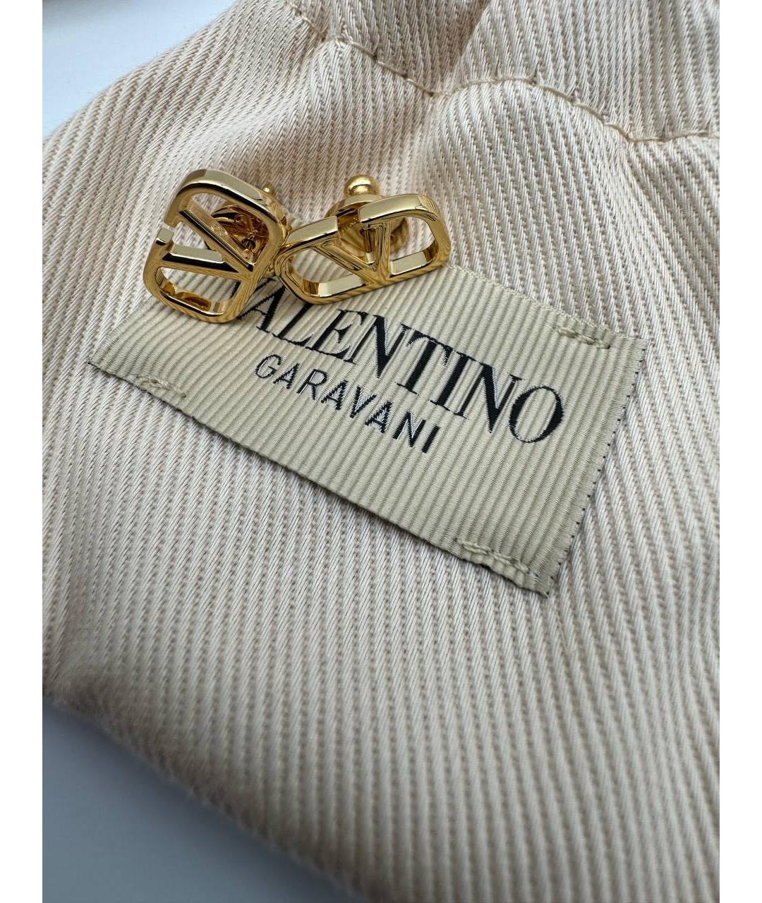 VALENTINO Золотые латунные серьги, фото 2