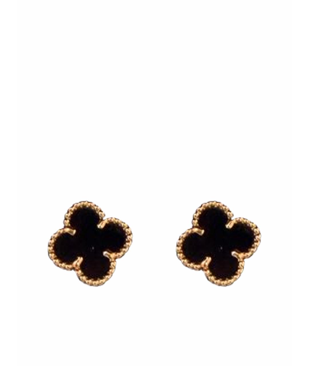 VAN CLEEF & ARPELS Черные серьги из желтого золота, фото 1