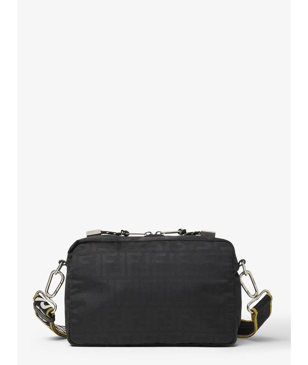 FENDI Черная тканевая сумка на плечо, фото 2